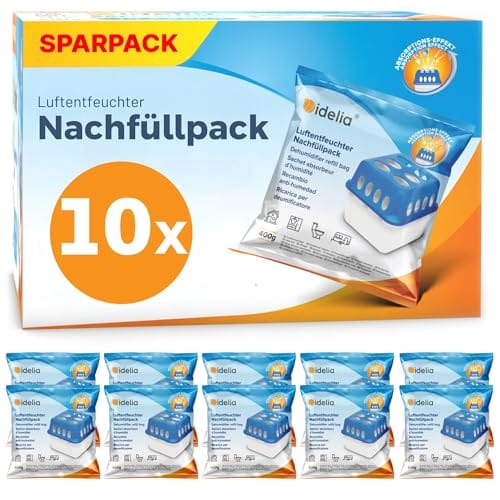 Idelia Luftentfeuchter Granulat | 10 x 400 g