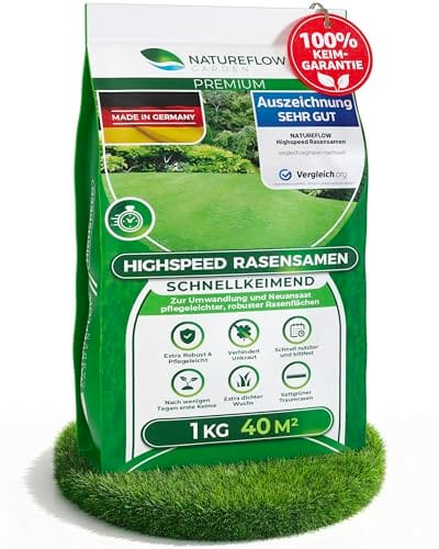 Natureflow Schnellkeimende Rasensamen, 1kg